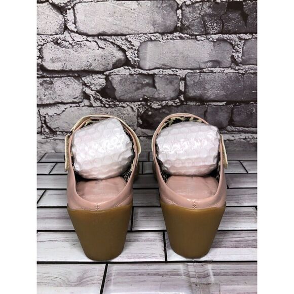 AQUATALIA Pink Patent Leather Square Toe Heel Mules Shoes Women’s Sz 8M US/39EU - Picture 7 of 16